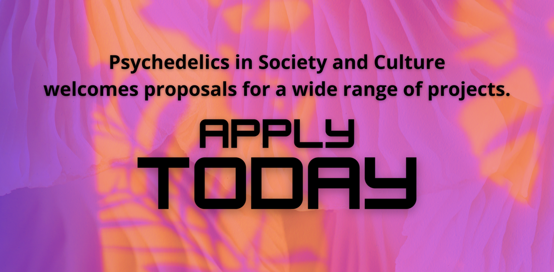 Decorative image with text. Background is purple, pink, and orange. Foreground is black text that shows a deadline to apply to f