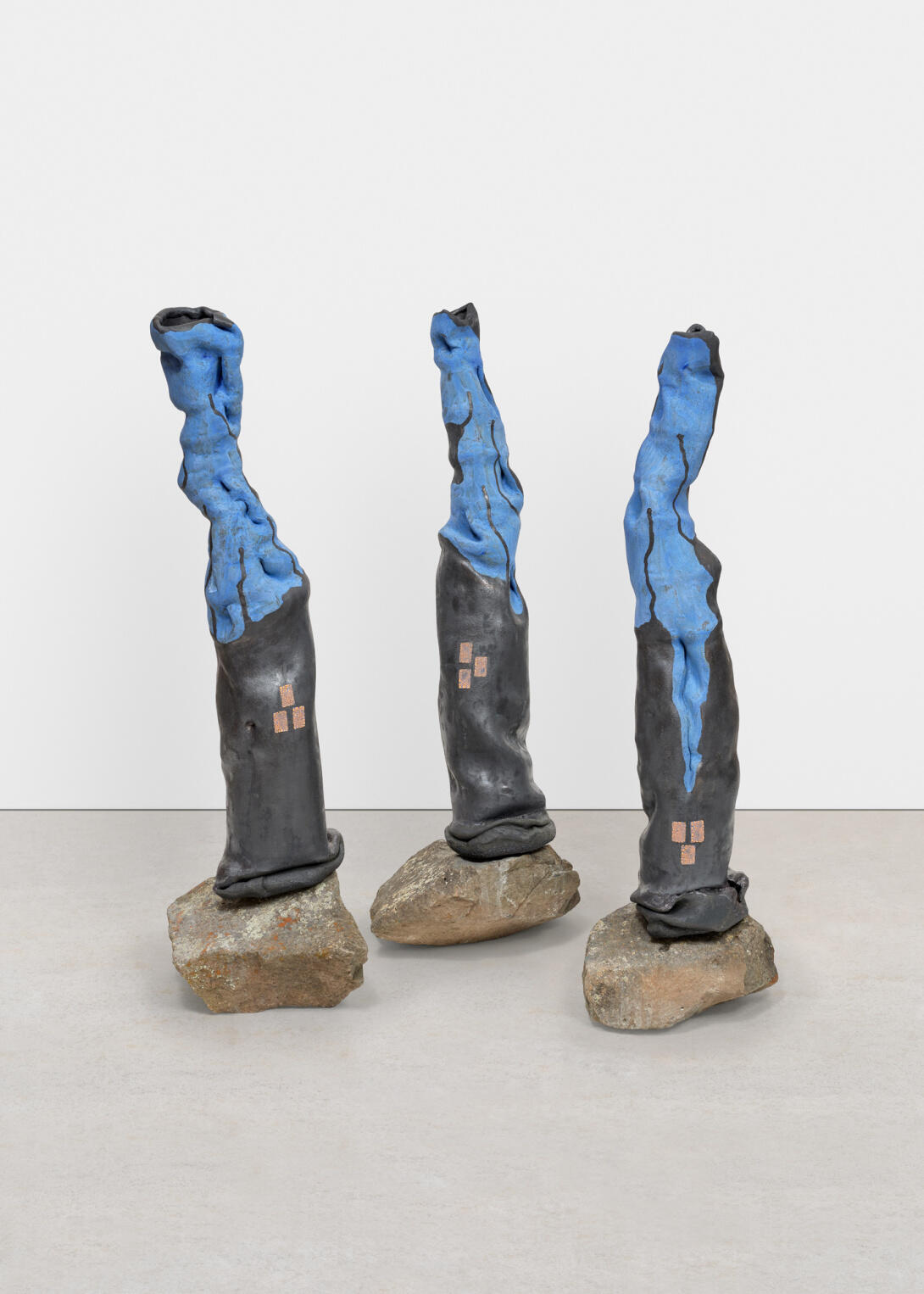 Photograph of abstract shaped sculpture representing water